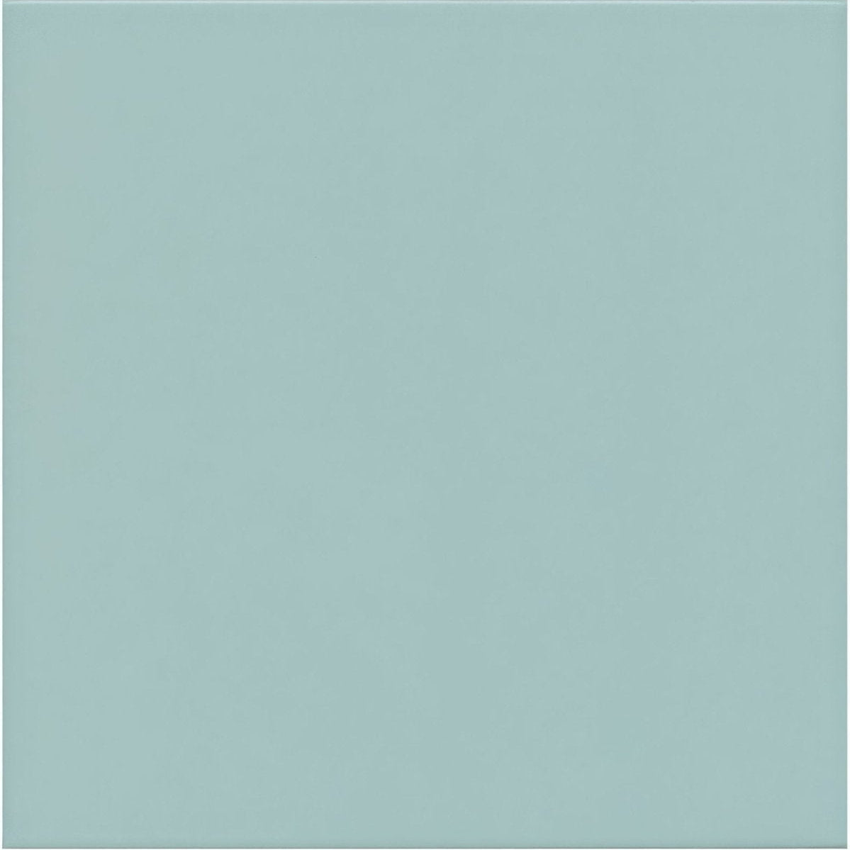 Milan bossi blue porcelain tile in smooth solid light teal with a matte finish for versatile flooring and wall use