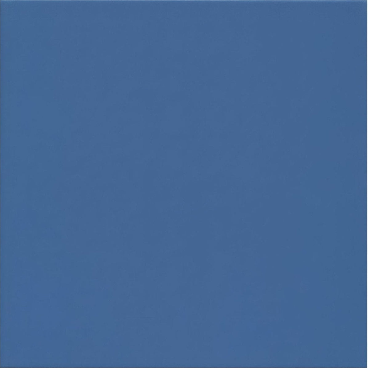 Milan Lauro blue porcelain tile in solid blue ceramic with a smooth matte finish for indoor flooring and walls