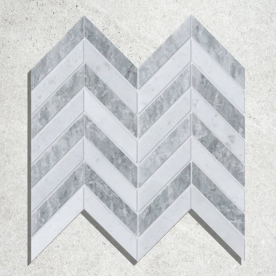 Milan Silver Marble Mosaic - alternate view