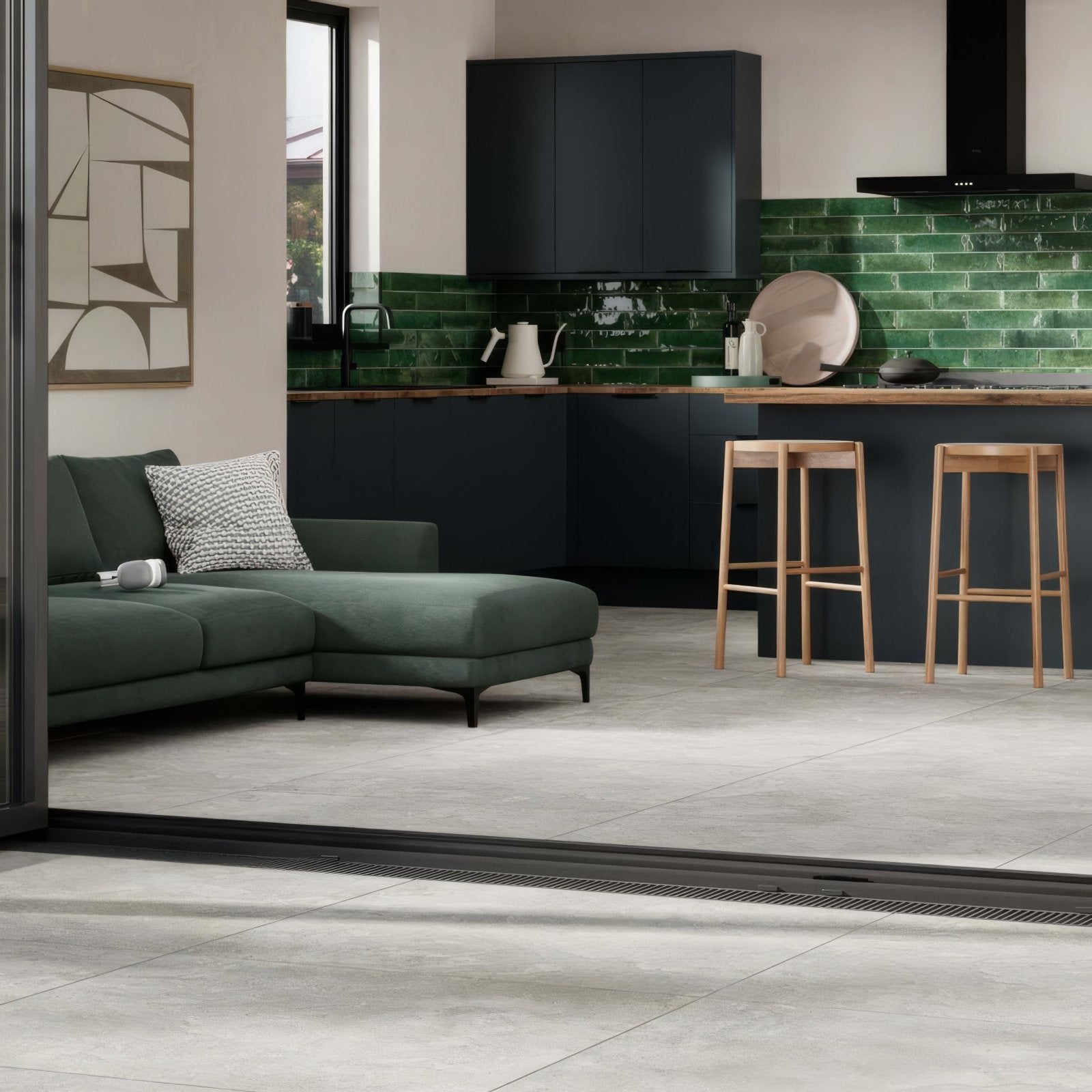 Modern matte-finish gray ceramic floor tiles with subtle texture mineral white porcelain 100 x 100cm
