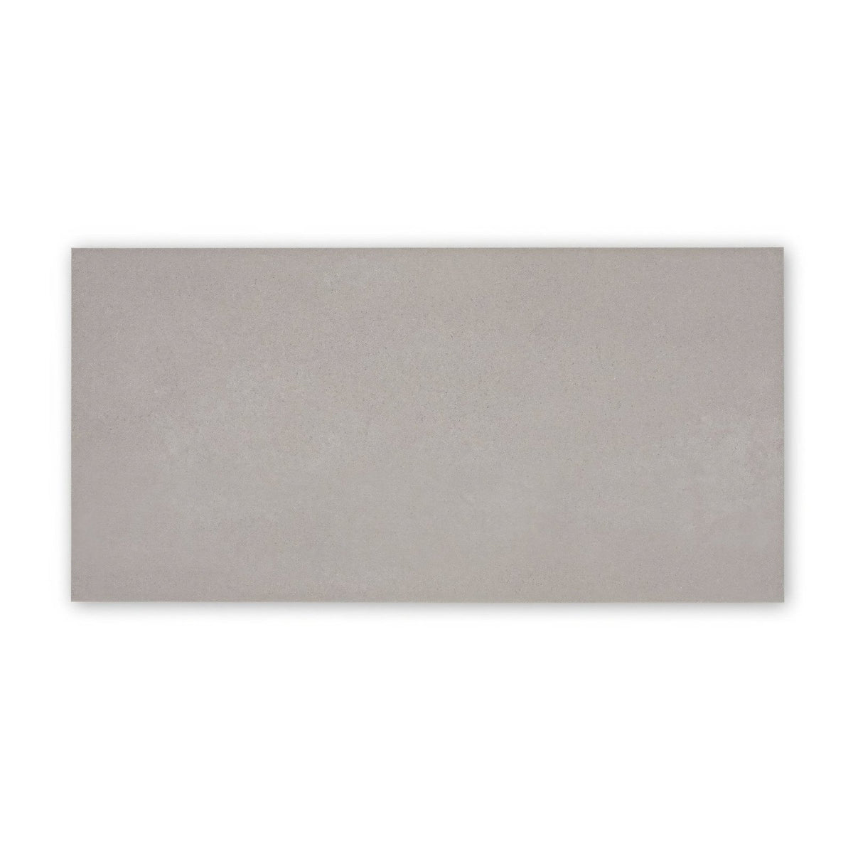 A sleek rectangular gray ceramic Moderna Grey porcelain tile with a subtle matte finish measuring 60 by 30 cm