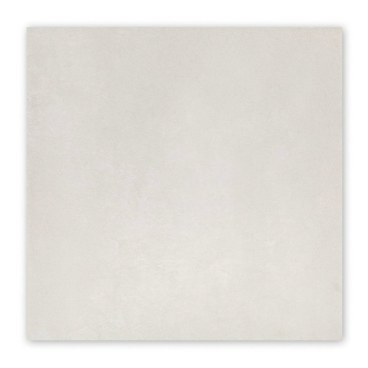 Cream-colored moderna white 60 x 60cm square tile with matte slightly textured surface for flooring and walls