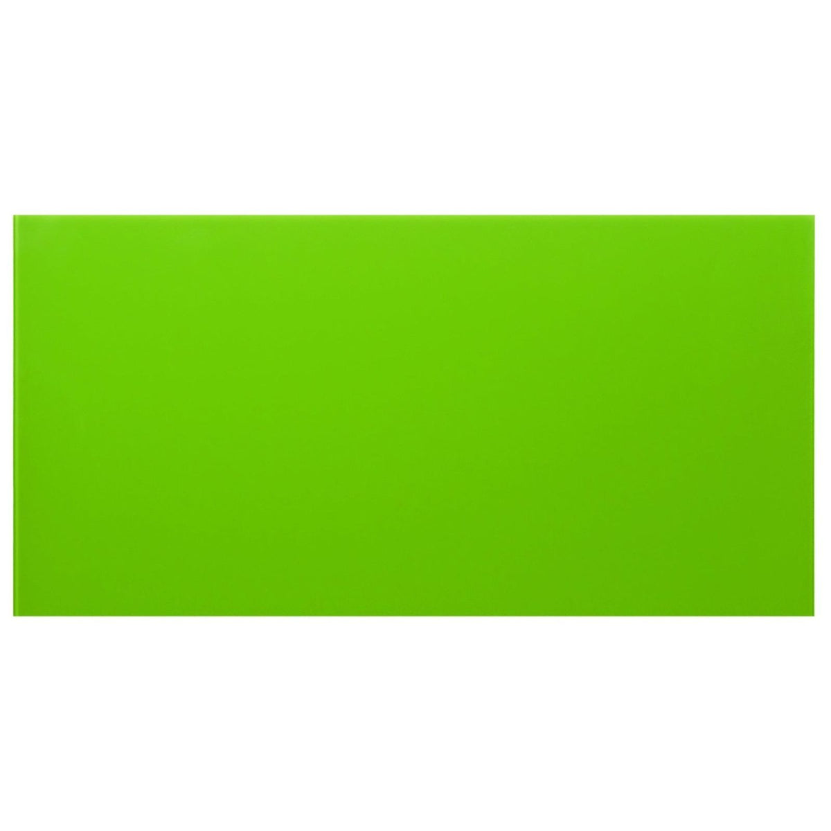 Mohaka Clear Glass Brick solid vibrant lime green rectangular tile with smooth glossy finish for decorative use