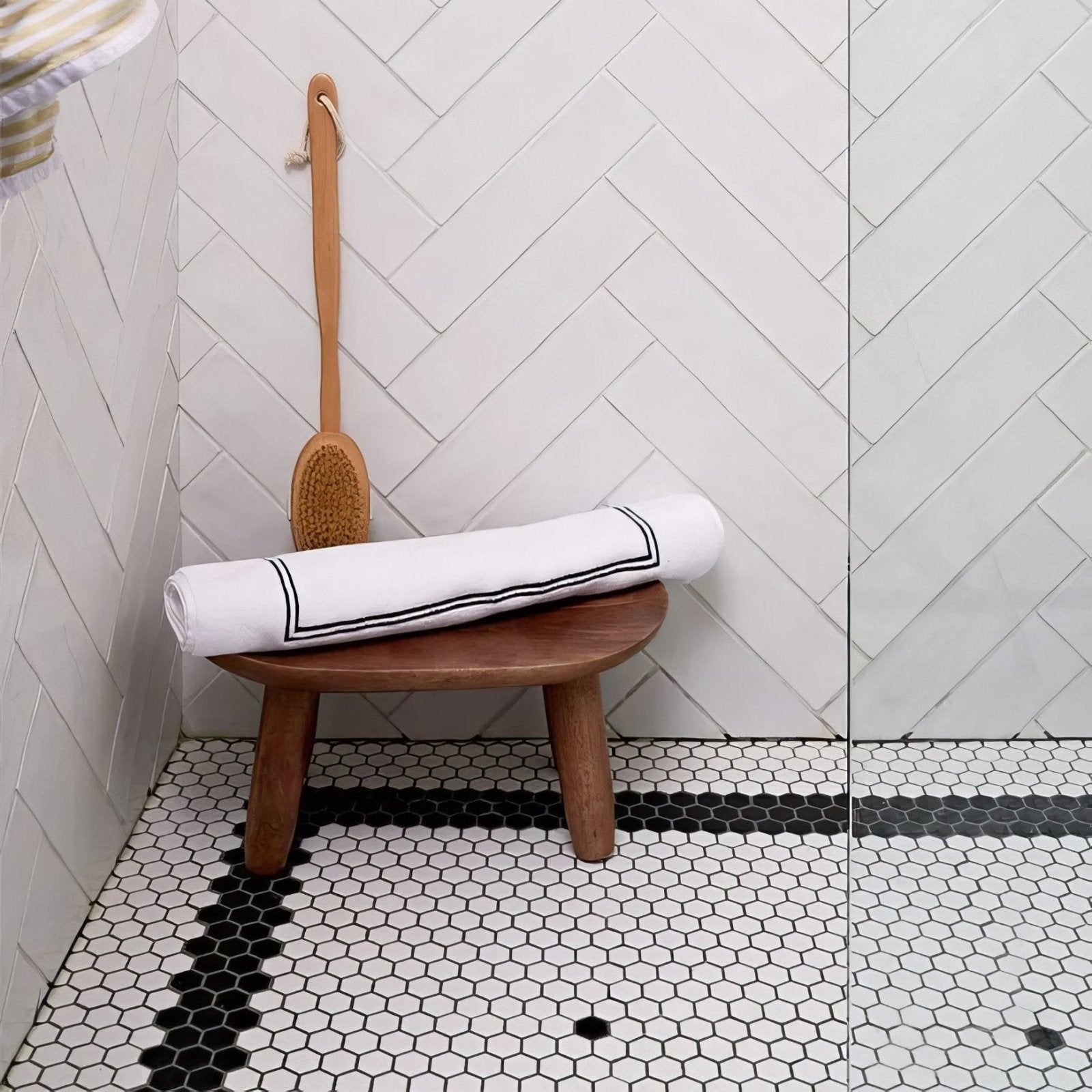 Mono Hex Porcelain Mosaic Blanc