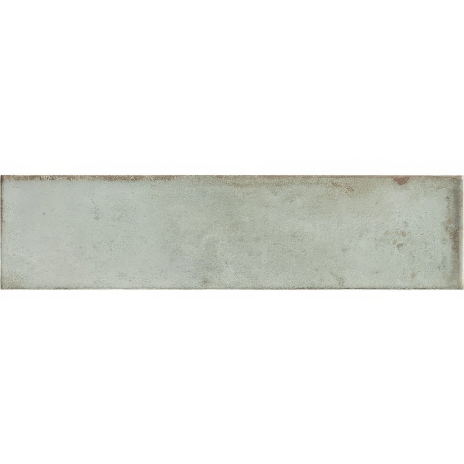 Montblanc sage 30x7.5cm light gray ceramic tile with subtle texture and faint speckles for indoor use