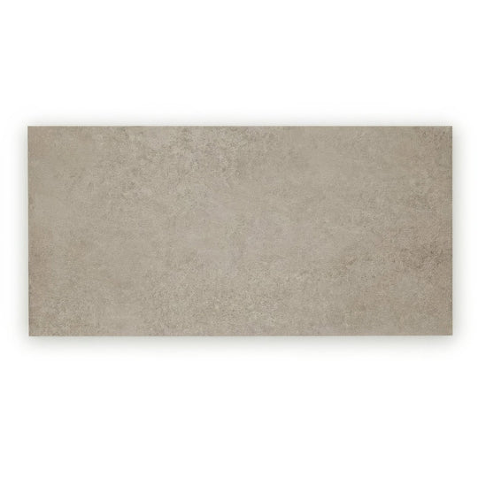 Rectangular gray concrete-effect tile montpellier portes 60 x 30cm with subtle textured surface for flooring or walls