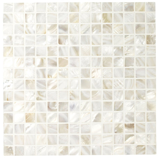 Mother of Pearl White Square Mosaic - alternate view