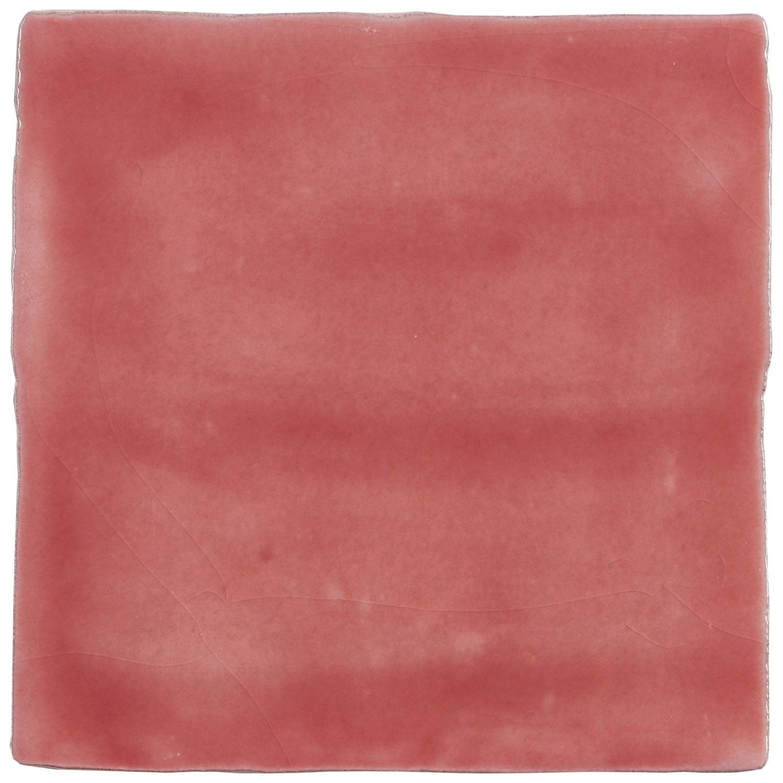 A square matte-finished terracotta ceramic musk field tile with subtle texture and slightly uneven edges