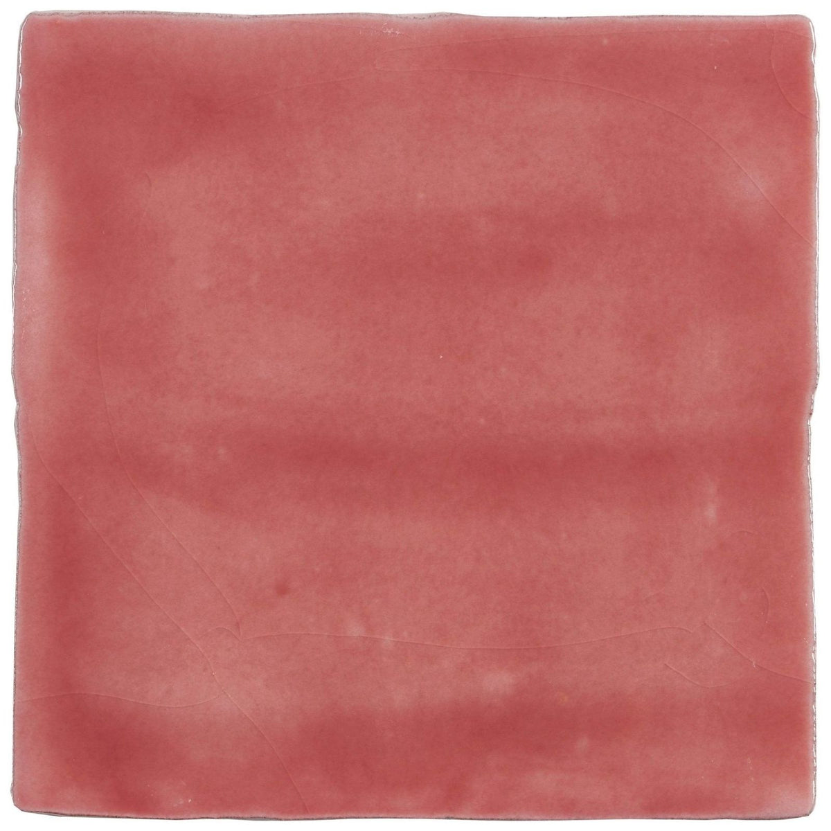 A square matte-finished terracotta ceramic musk field tile with subtle texture and slightly uneven edges