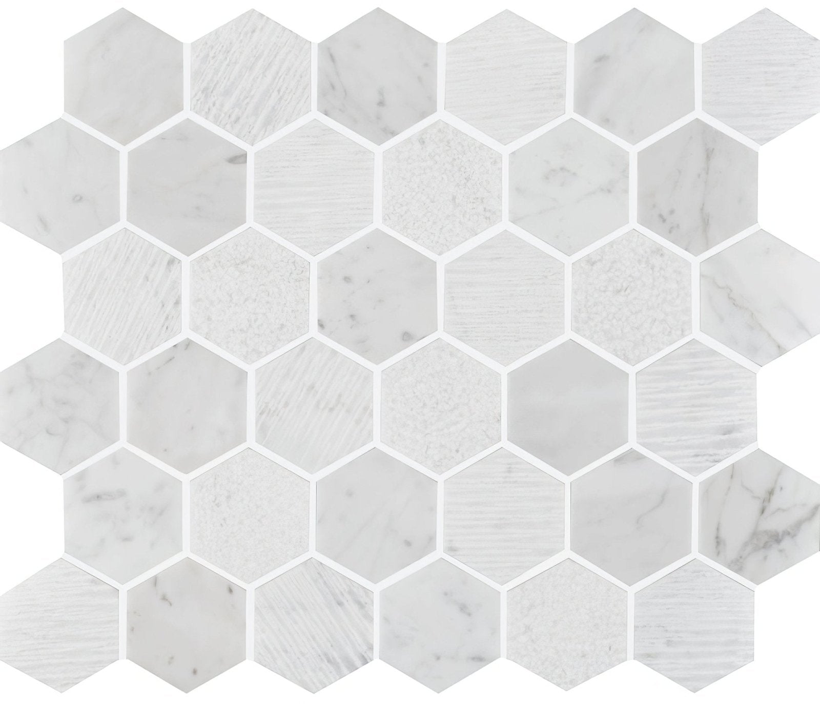 Nares Hexagon Marble Mosaic