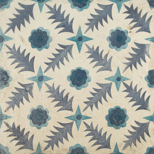 Neisha Crosland Atlas Pine Flower Indigo Terracotta Floor Tile - alternate view