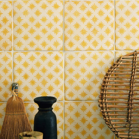Neisha Crosland Atlas Star Anise Buttercup Terracotta Floor Tile - alternate view