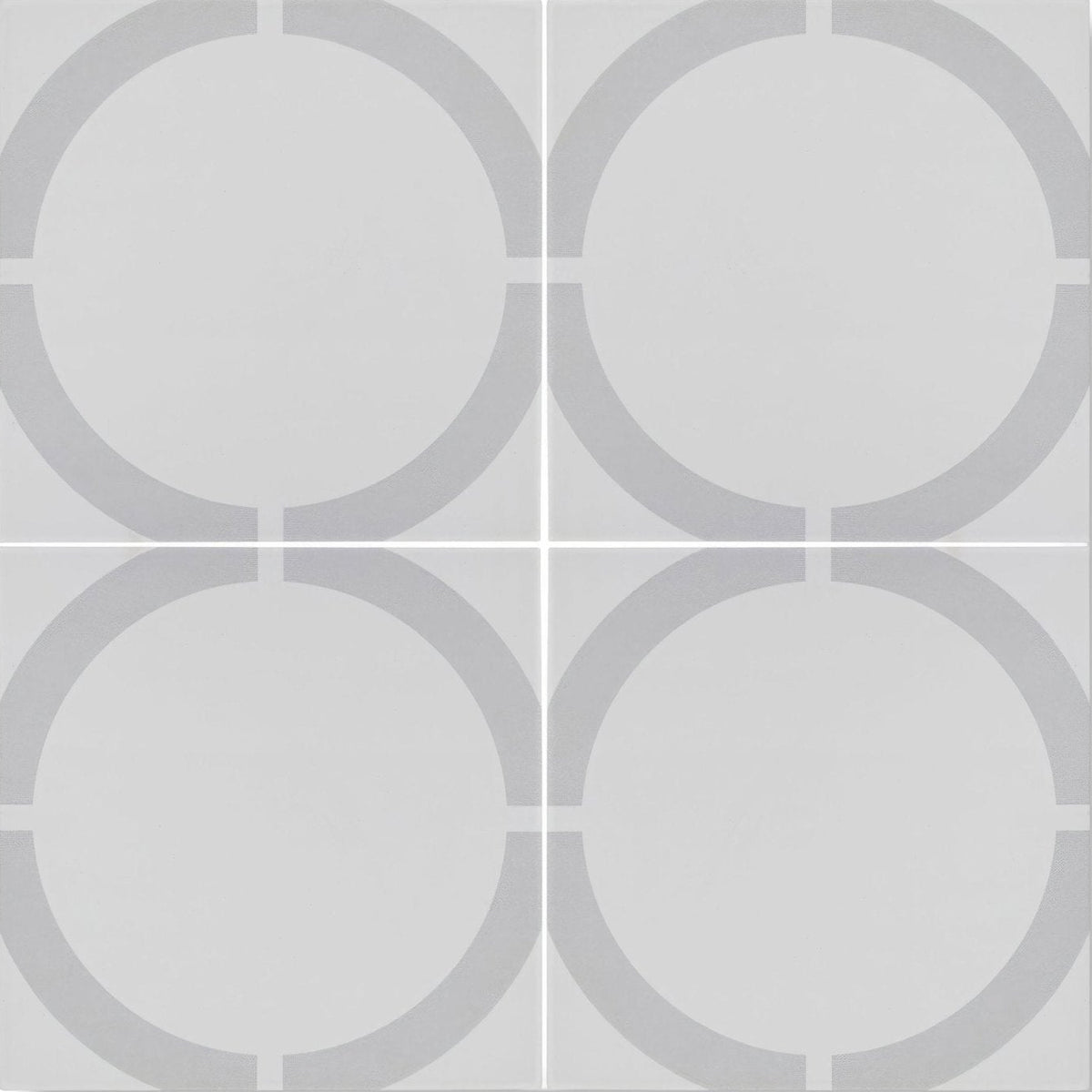 Neisha Crosland Tulia Hula Hoop Dove Porcelain Floor Tile 20x20cm - Grey