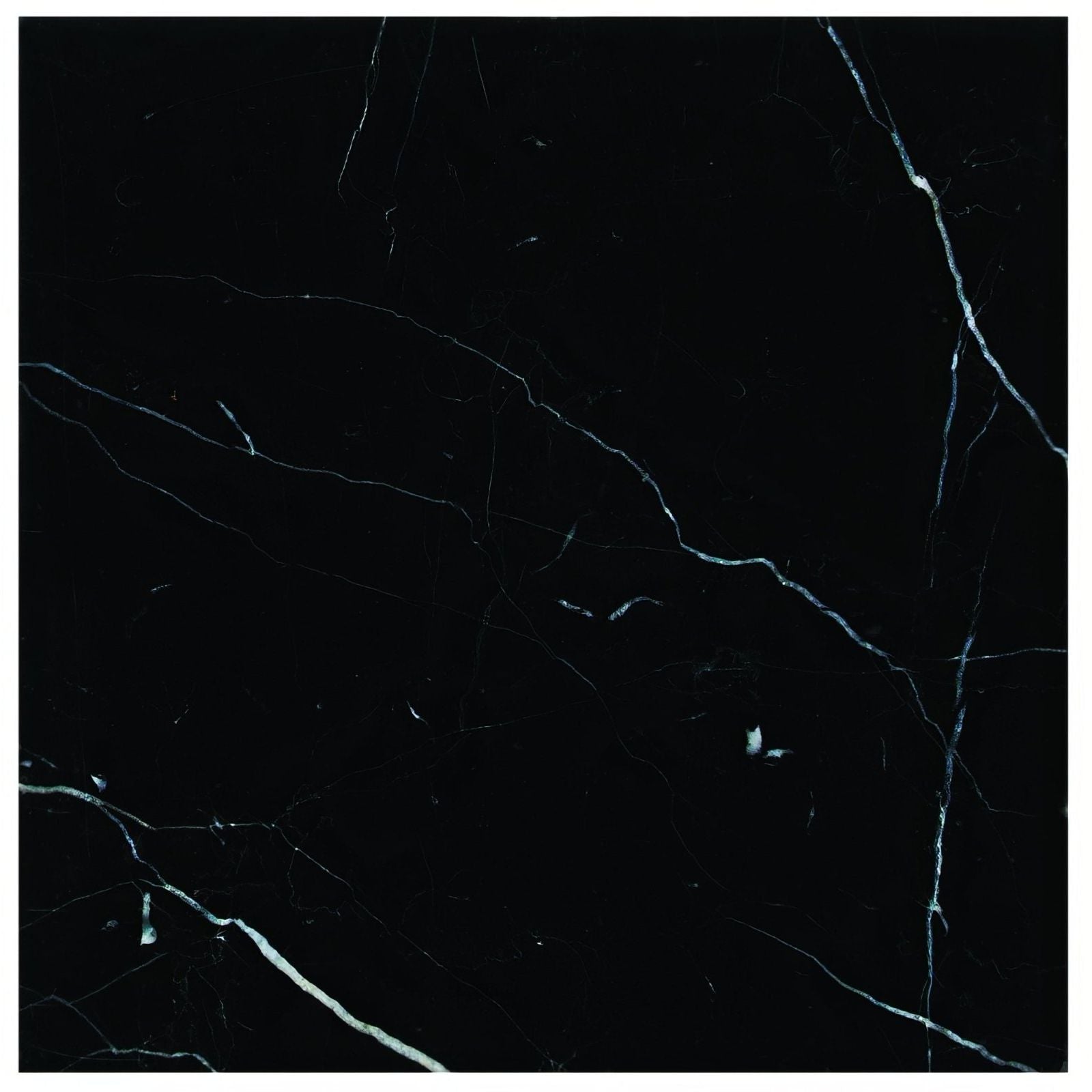 Nero polished marble black marble tile with elegant white and gray veined patterns for flooring and wall use