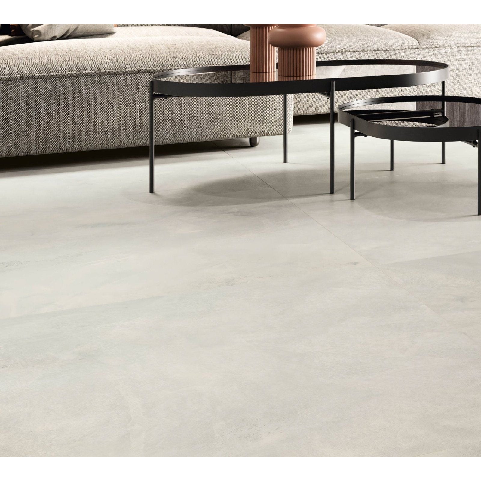 Modern minimalist coffee tables newark 1860 grey matt with black metal frames and glossy dark glass tops