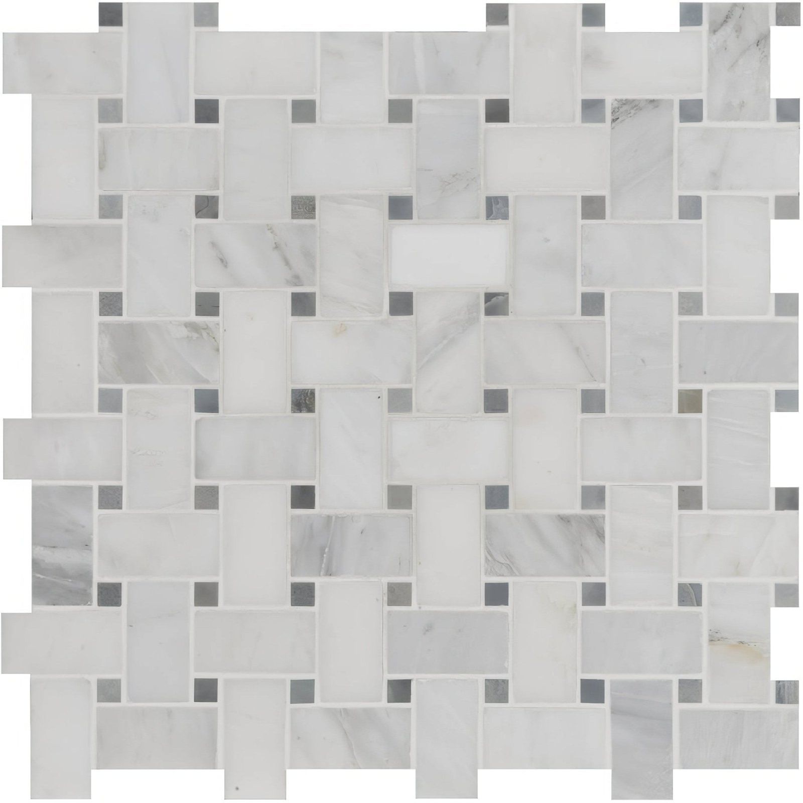 Nimbus Basketweave Stone Mosaic – pattern detail