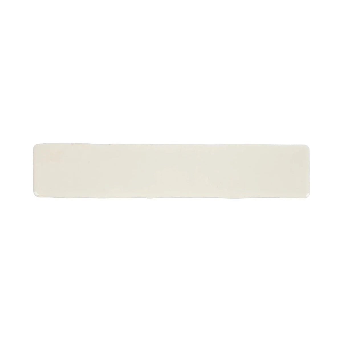 Cream-colored rectangular ceramic tile with smooth glossy finish nina campbell rivage ivory glazed wall tile