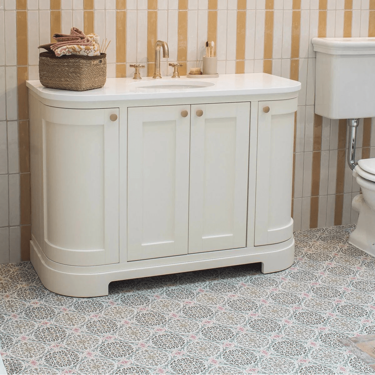 Nina Campbell Seville Coral Aqua Porcelain Tile