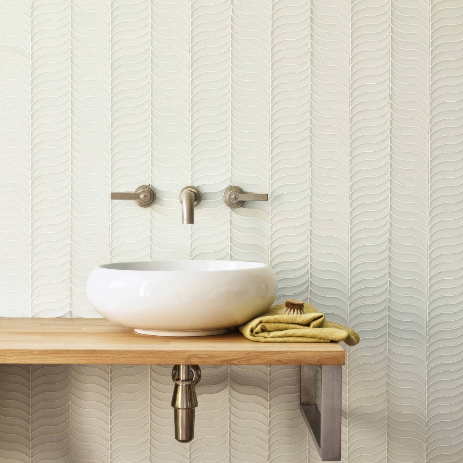 Nordic Glass Bergen Snow Mosaic