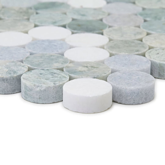 North Haven Penny Marble Mosaic Tile - alternate view