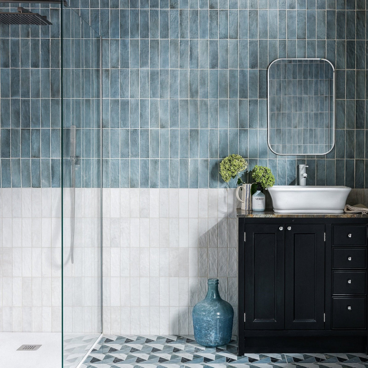 Oasis Veloute Ceramic Powder Blue Matt powder-blue ceramic tiles
