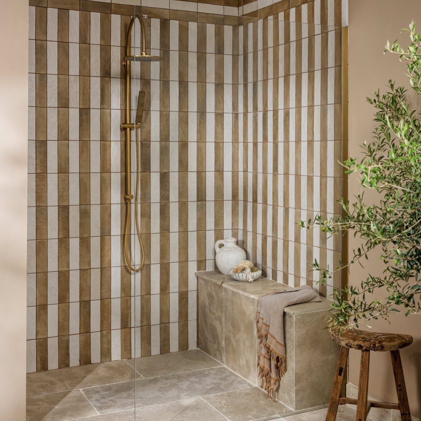 Oasis Veloute Ceramic Tan Matt tan ceramic tile with a matt textured finish