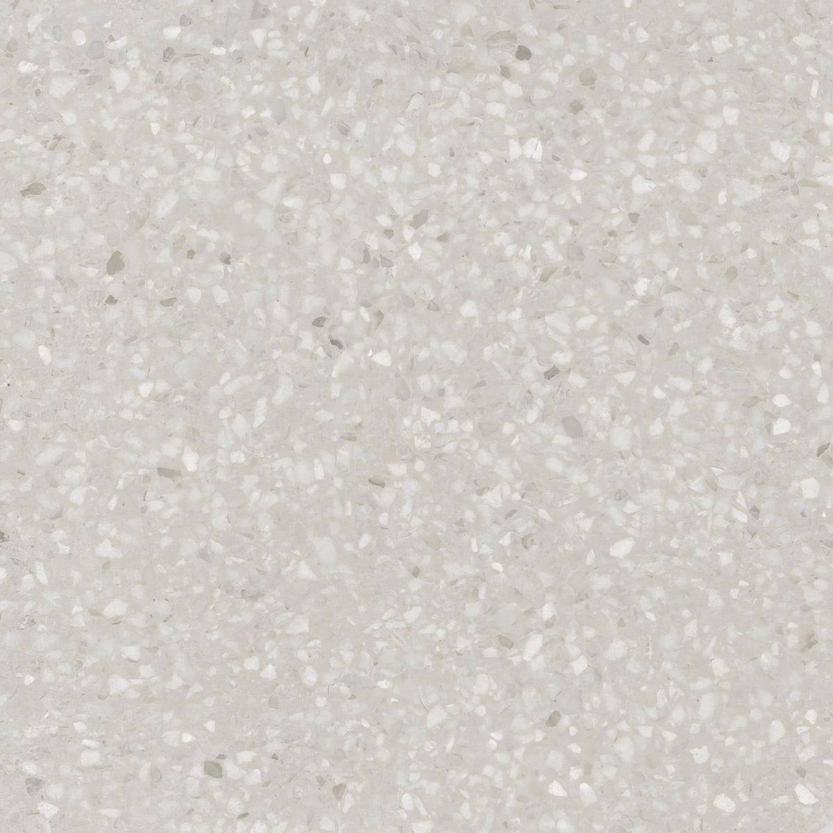 Light gray terrazzo countertop obi 1855 perla with white and dark gray speckled pattern for modern surfaces