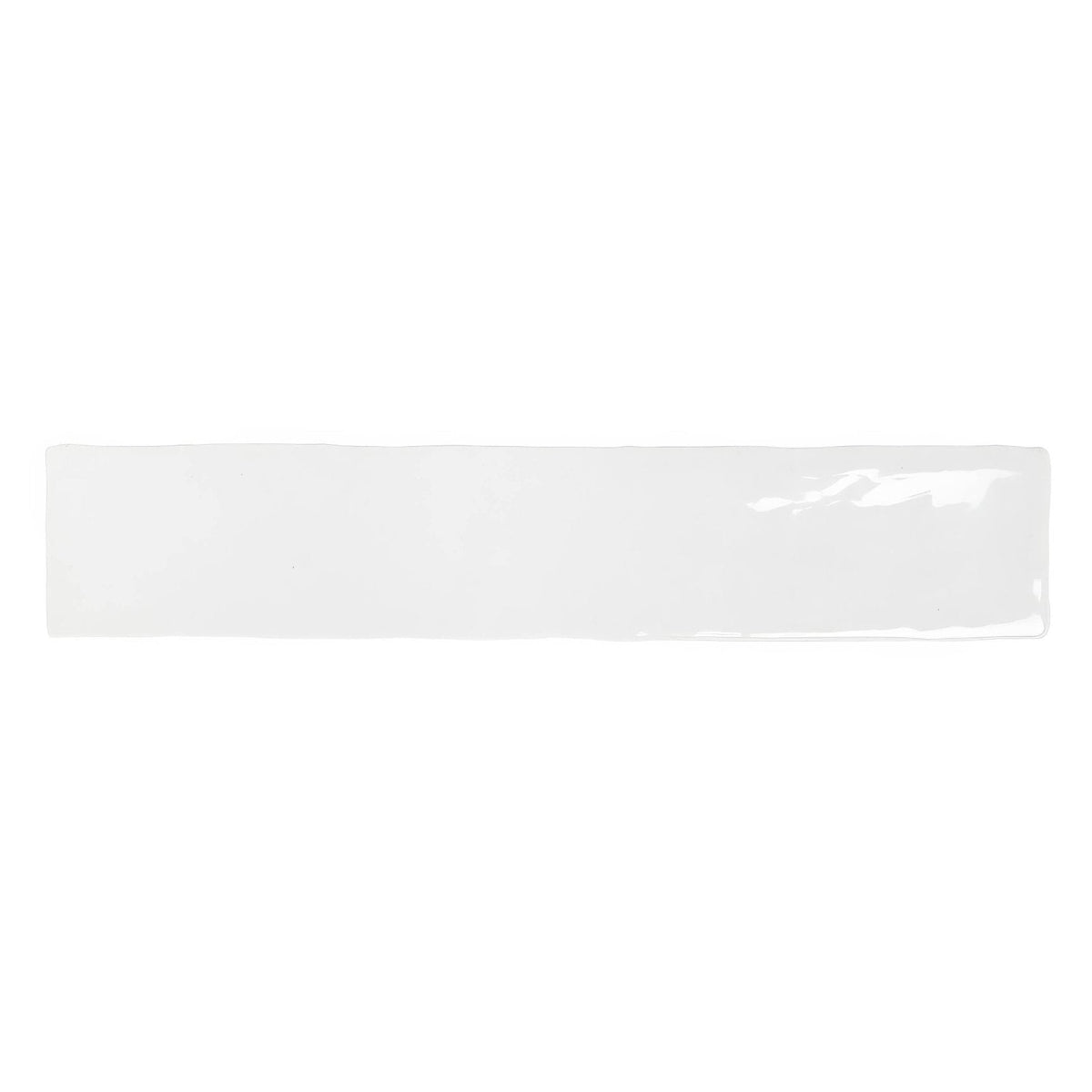 White rectangular ceramic wall tile with a glossy finish from the onda artic wall tiles collection