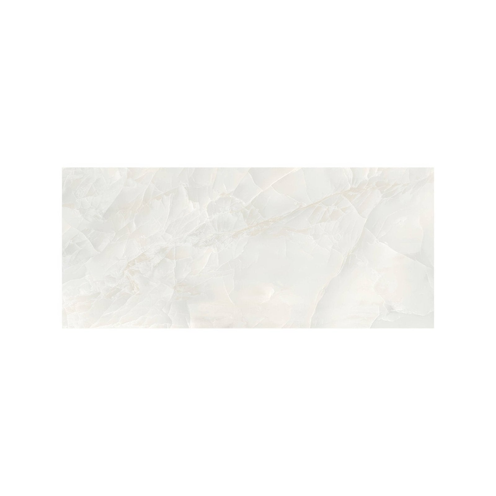 Onyx ivory matt marble effect tile 60 x 120 with white marble look and subtle natural veining pattern