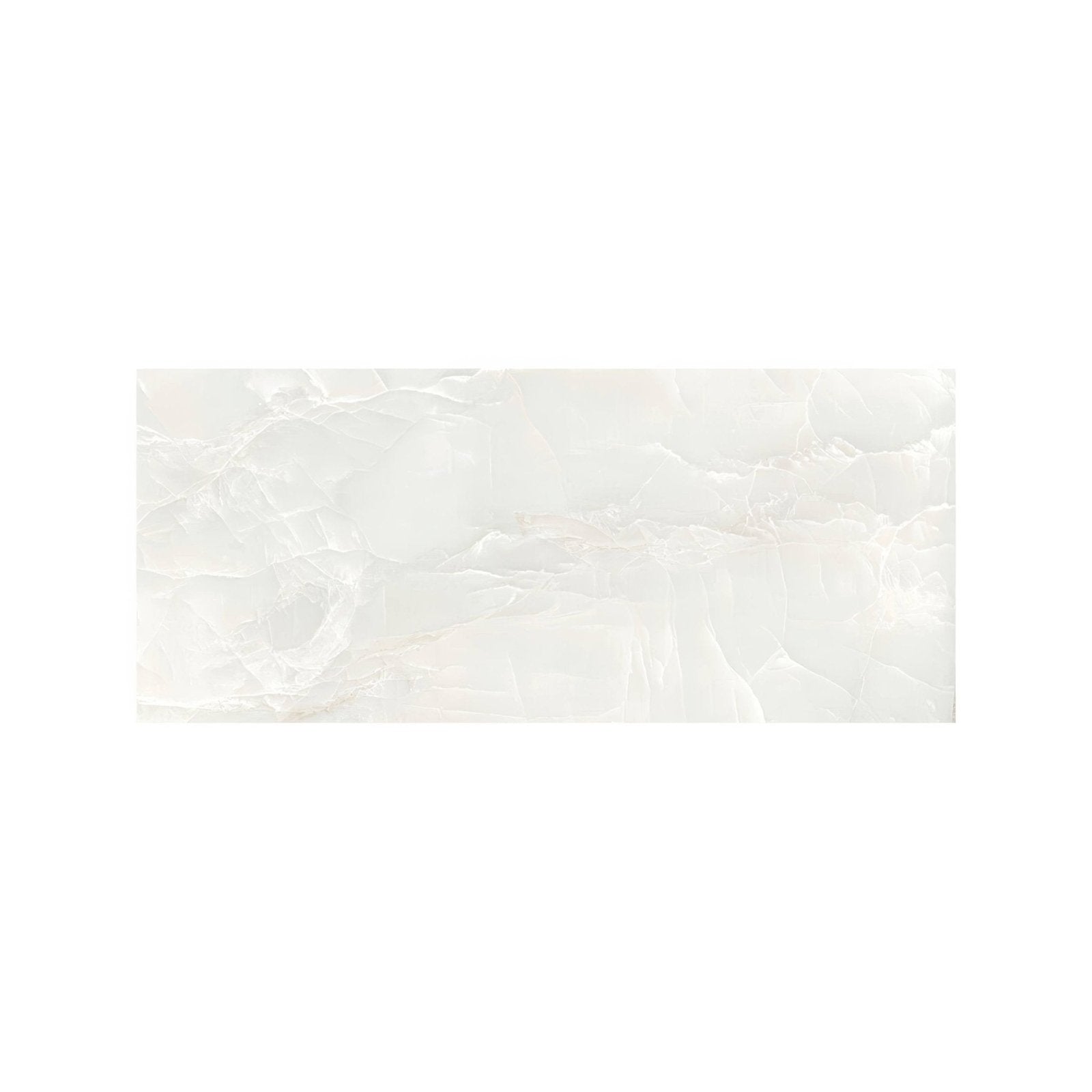 Onyx ivory matt marble effect tile 60 x 120 rectangular white marble tile with subtle swirling veining pattern