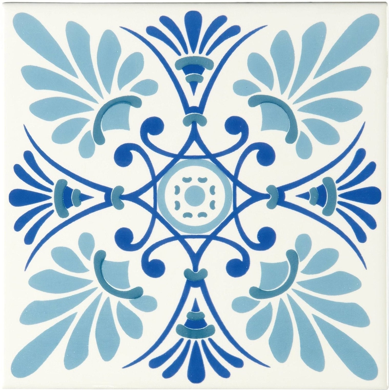 Orléans Blue on Brilliant White