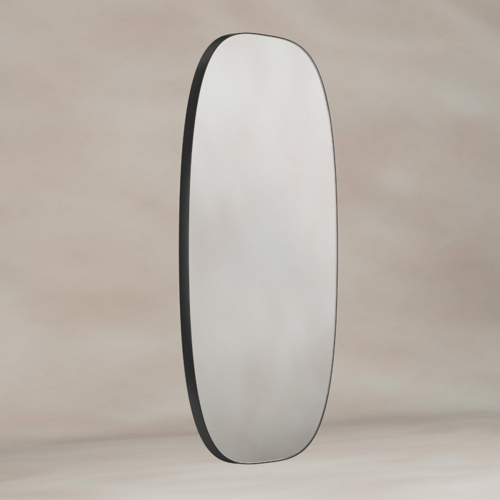 Oslo Barrel Mirror 45x80cm in Black - Origins Living, view 2