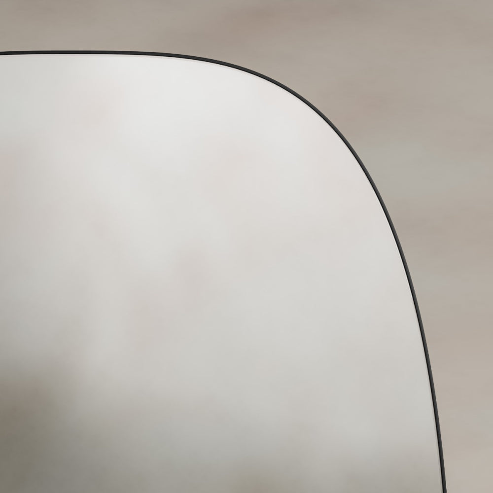 Oslo Barrel Mirror 45x80cm in Black - Origins Living, view 6