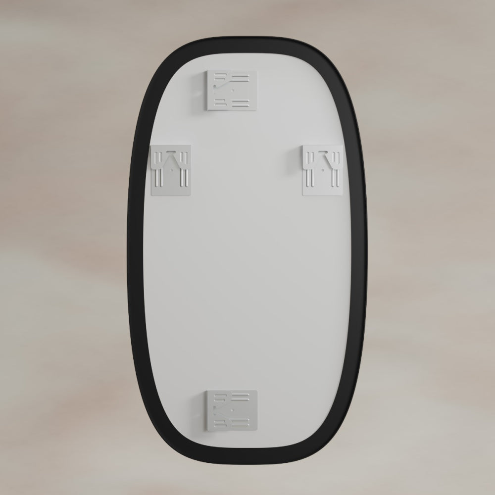 Oslo Barrel Mirror 45x80cm in Black - Origins Living, view 7