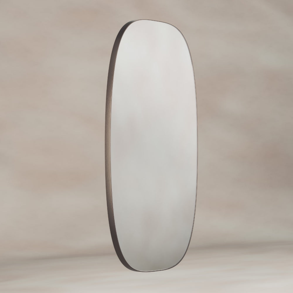 Oslo Barrel Mirror 45x80cm in Brushed Bronze - Origins Living, view 2