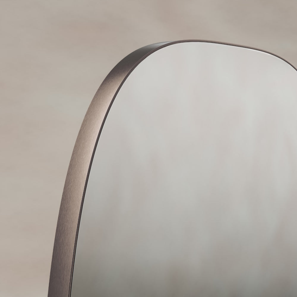 Oslo Barrel Mirror 45x80cm in Brushed Bronze - Origins Living, view 3