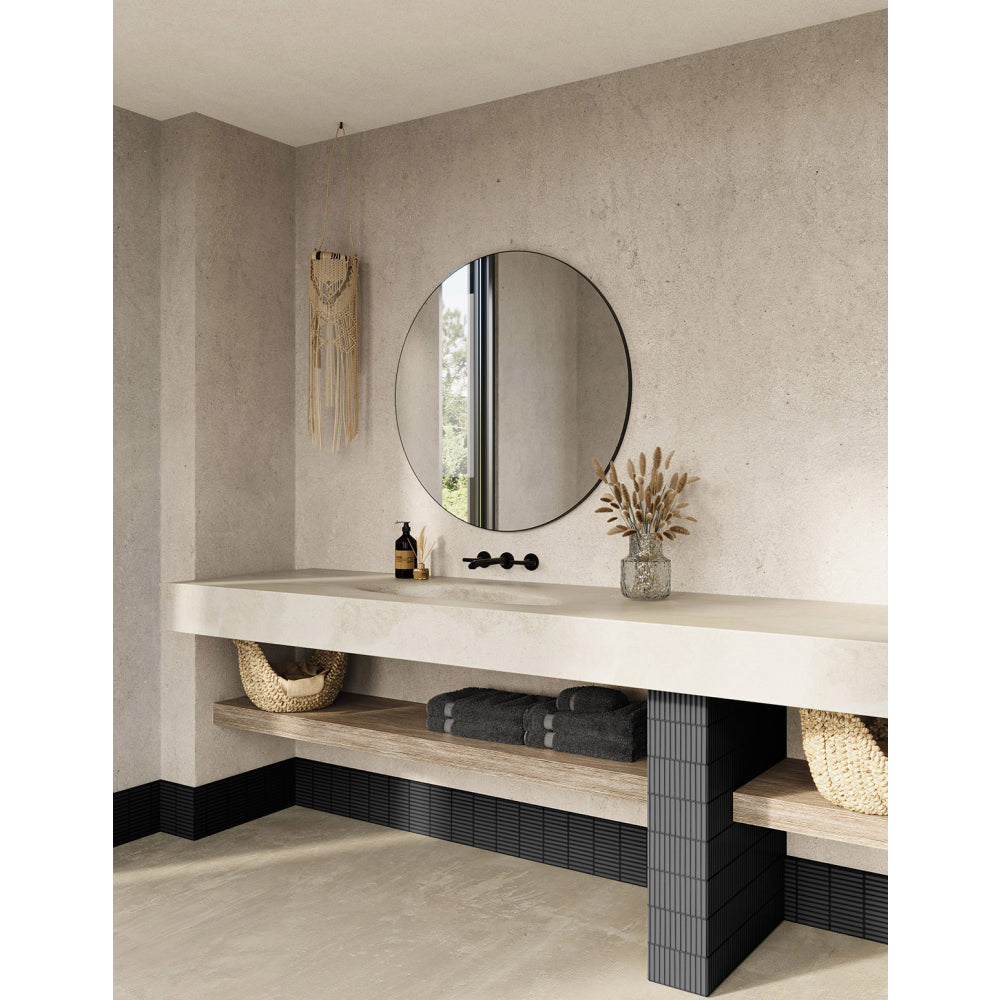 Oslo Round Mirror 80cm in Black - Origins Living, view 5