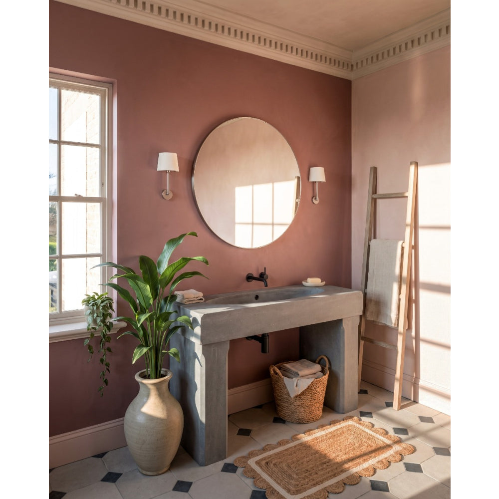 Oslo Round Mirror 100cm in Brushed Nickel - Origins Living
