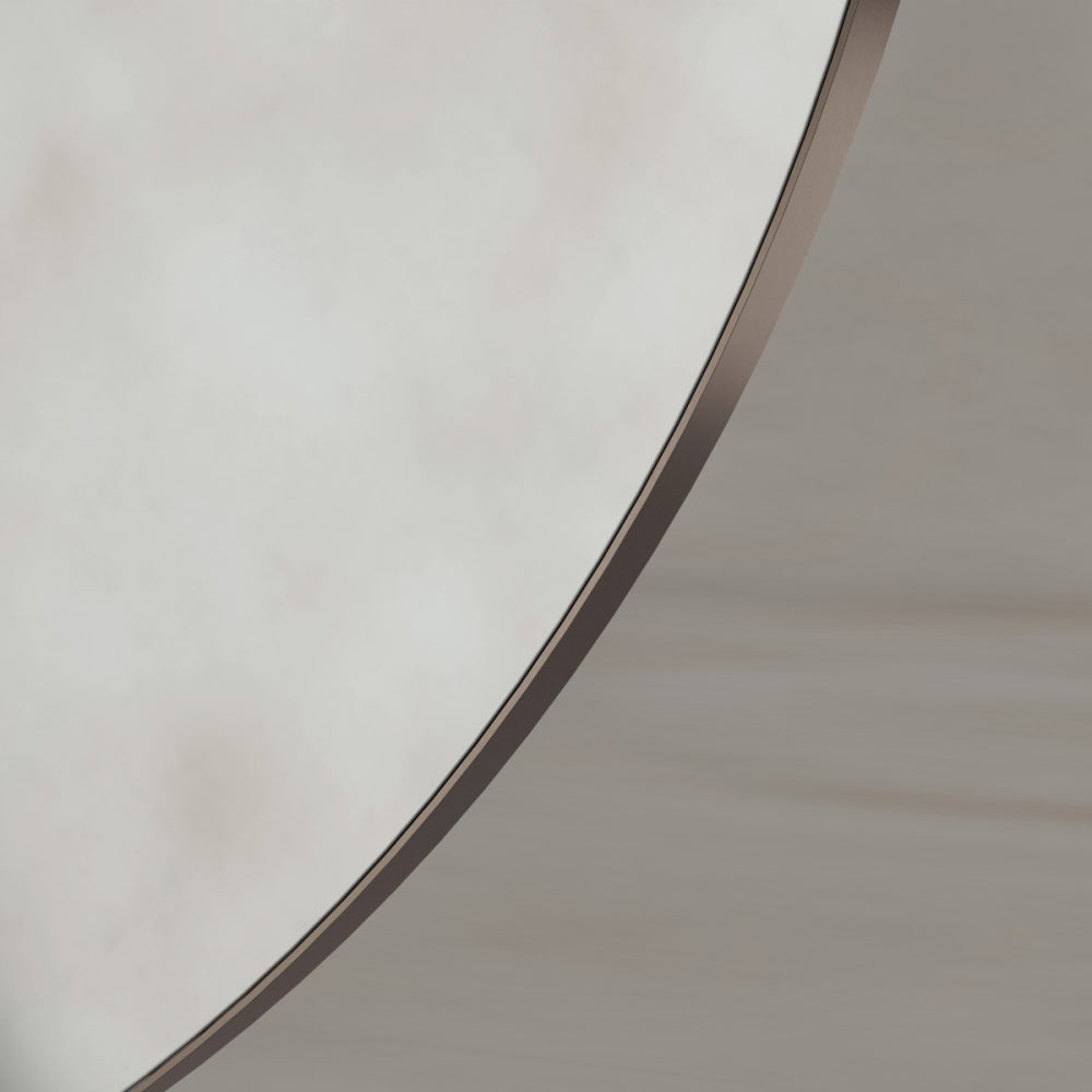 Oslo Round Mirror 100cm in Brushed Bronze - Origins Living, view 3