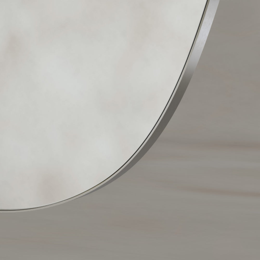 Oslo Organic Mirror 60cm in Brushed Nickel - Origins Living, view 4