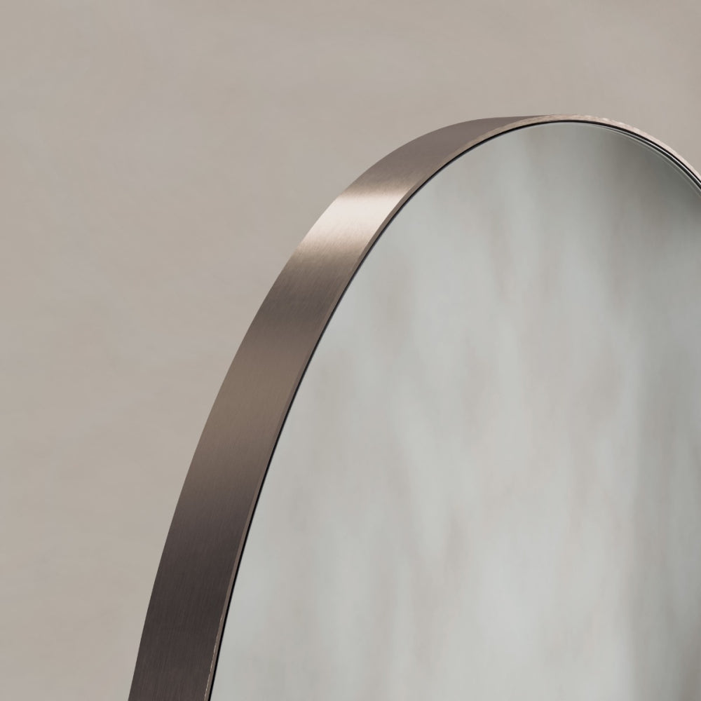 Oslo Organic Mirror 60cm in Brushed Bronze - Origins Living, view 2