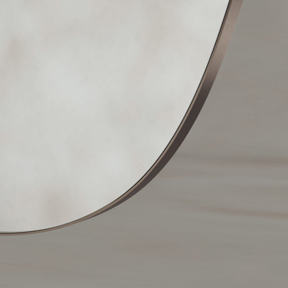 Oslo Organic Mirror 60cm in Brushed Bronze - Origins Living, view 3