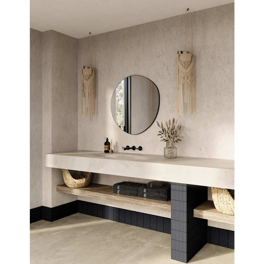 Oslo Organic Mirror 60cm in Black - Origins Living, view 5