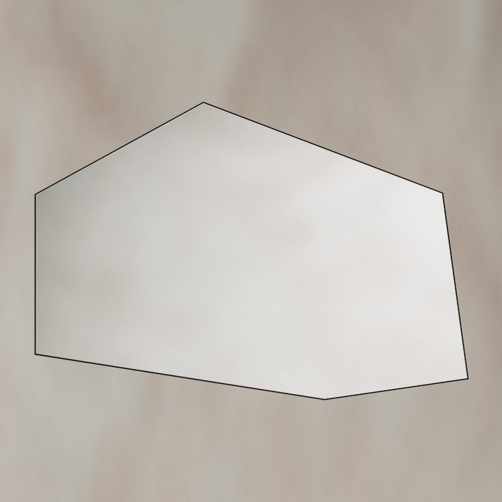 Oslo Irregular Hexagon Mirror 55x80cm in Black - Origins Living, view 9