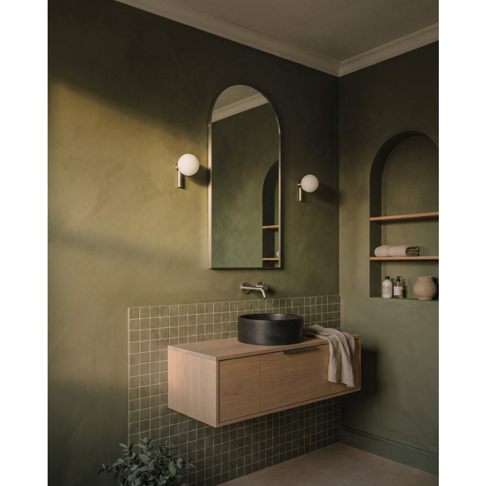 Oslo Arch Mirror 50x100cm in Brushed Nickel - Origins Living