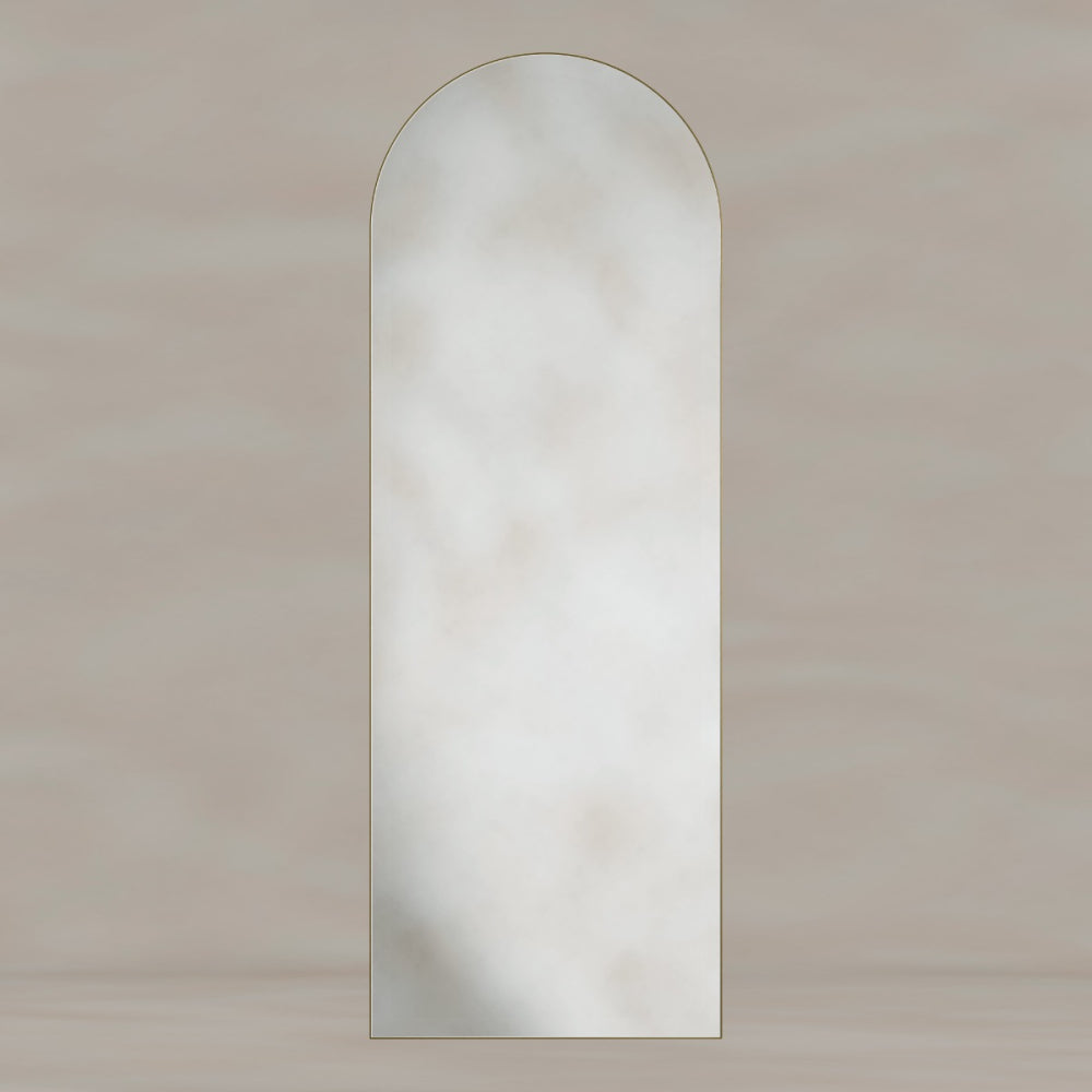 Oslo Arch Mirror 50x140cm in Brushed Brass - Origins Living, view 4