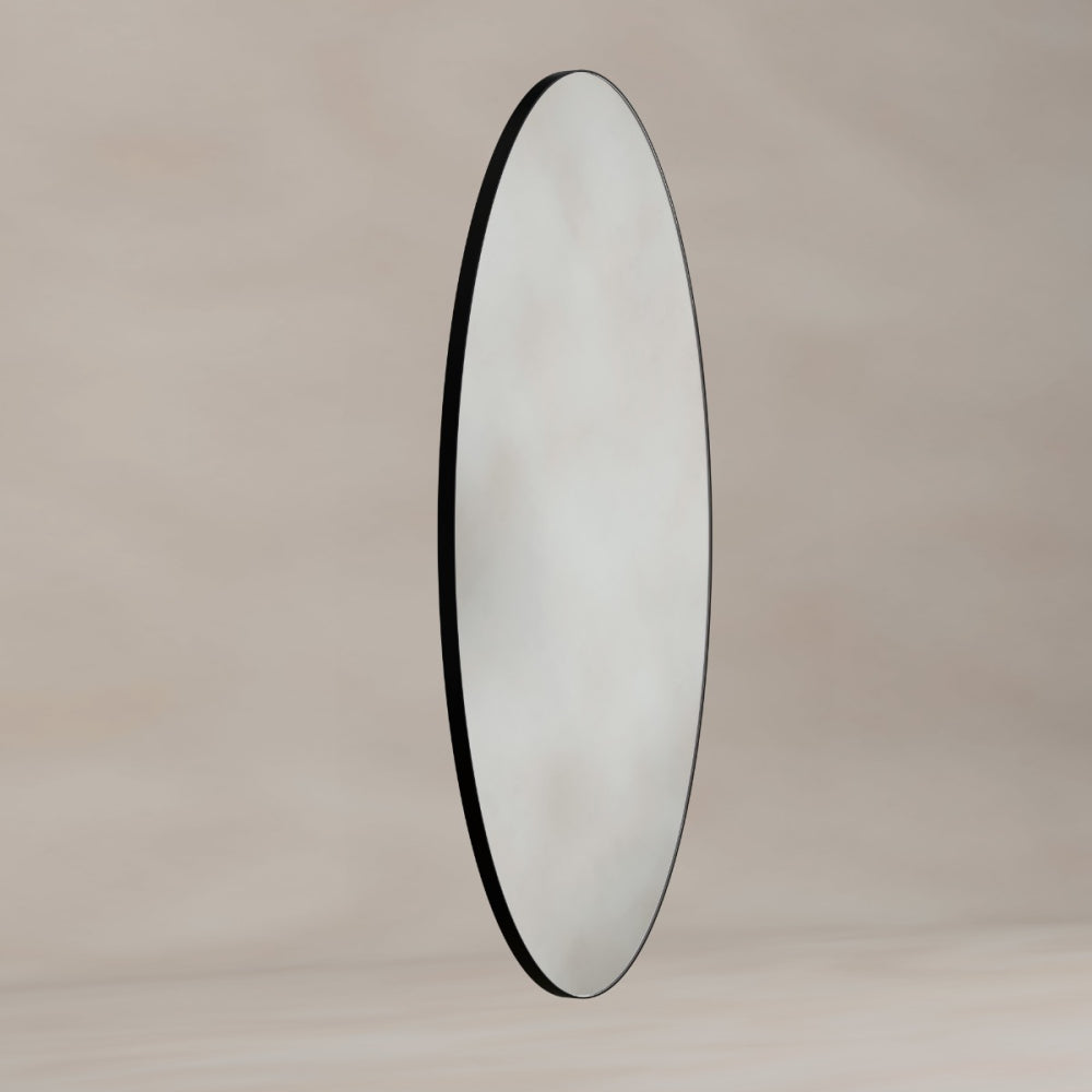 Oslo Oval Mirror 45x100cm in Black - Origins Living, view 2