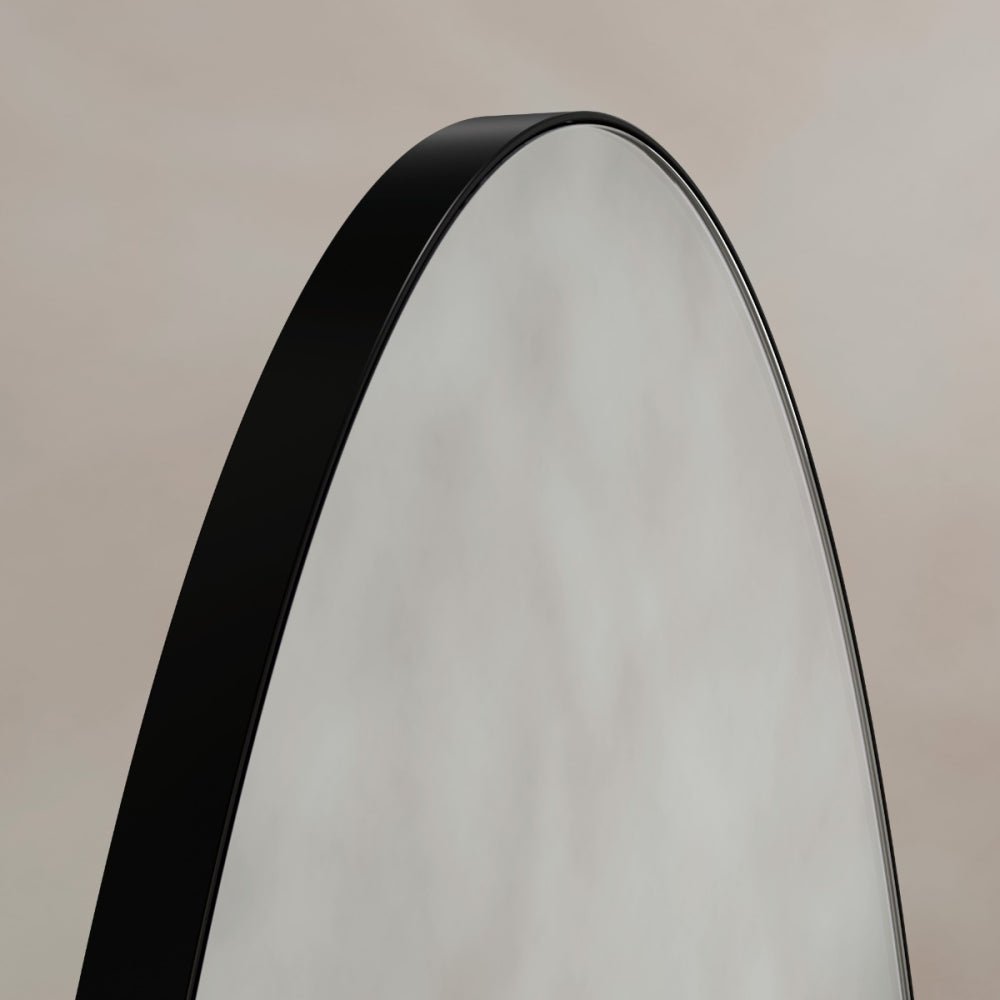 Oslo Oval Mirror 45x100cm in Black - Origins Living, view 3