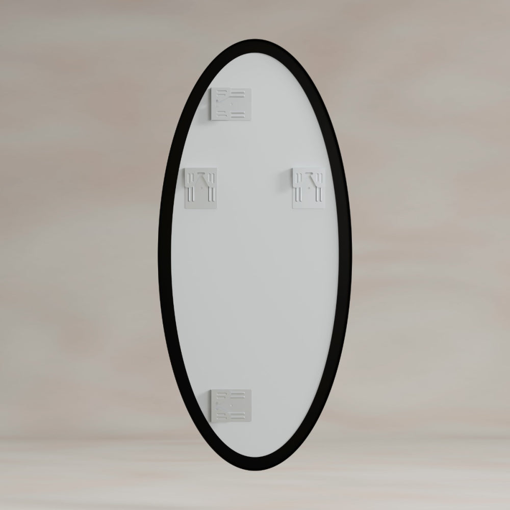 Oslo Oval Mirror 45x100cm in Black - Origins Living, view 7
