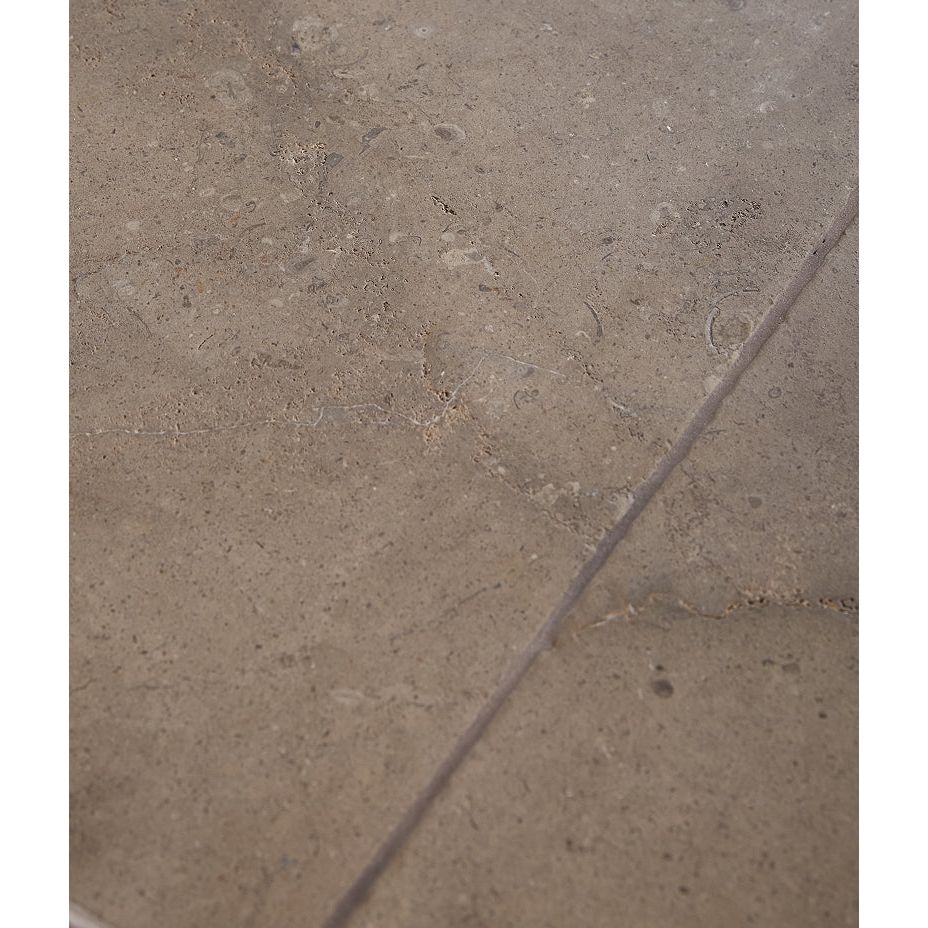 Hazlebury Limestone Weathered warm beige floor tiles laid